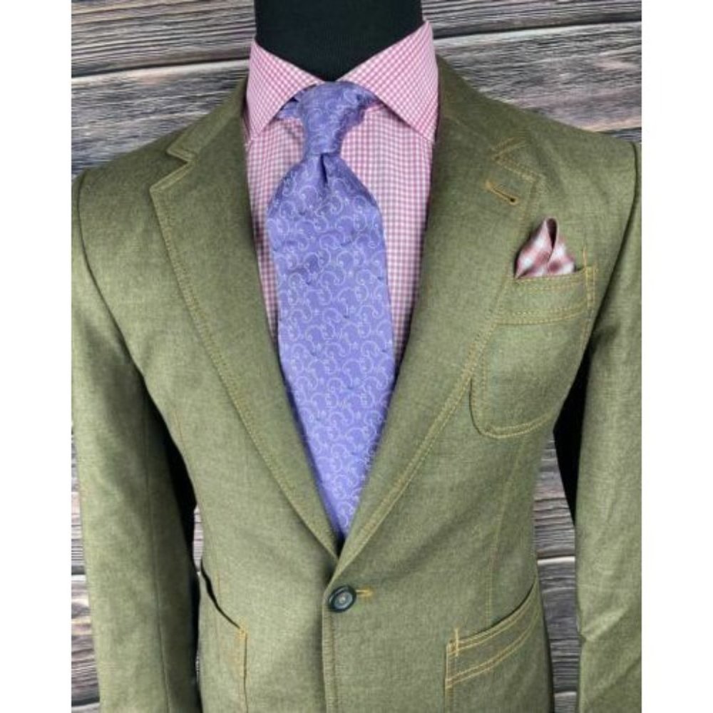 $1395.00 Emporio ARMANI "Green" Line Italian Brown Modern Sport Jacket 40 L / R - Picture 2 of 5